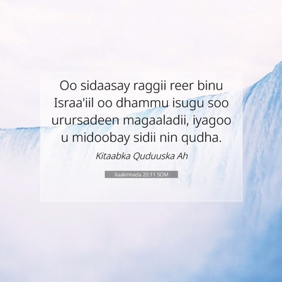 Picture 07 - Xaakinnada 20:11 SOM - Oo sidaasay raggii reer binu Israa'iil oo dhammu - Bible Verse Picture