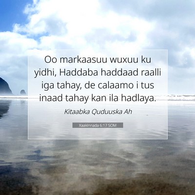Picture 07 - Xaakinnada 6:17 SOM - Oo markaasuu wuxuu ku yidhi, Haddaba haddaad - Bible Verse Picture