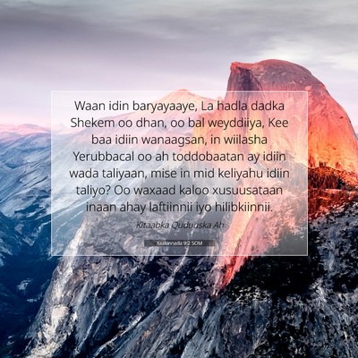 Picture 07 - Xaakinnada 9:2 SOM - Waan idin baryayaaye, La hadla dadka Shekem oo - Bible Verse Picture