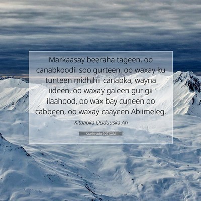 Picture 07 - Xaakinnada 9:27 SOM - Markaasay beeraha tageen, oo canabkoodii soo - Bible Verse Picture