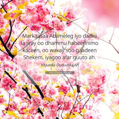 Picture 07 - Xaakinnada 9:34 SOM - Markaasaa Abiimeleg iyo dadkii la jiray oo dhammu - Bible Verse Picture