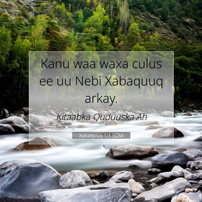 Picture 07 - Xabaquuq 1:1 SOM - Kanu waa waxa culus ee uu Nebi Xabaquuq - Bible Verse Picture