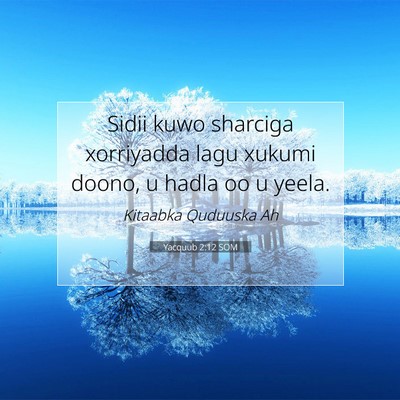 Picture 07 - Yacquub 2:12 SOM - Sidii kuwo sharciga xorriyadda lagu xukumi doono, - Bible Verse Picture