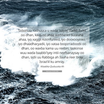 Picture 07 - Yashuuca 10:40 SOM - Sidaasuu Yashuuca u wada laayay dadkii dalkii oo - Bible Verse Picture