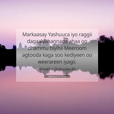 Picture 07 - Yashuuca 11:7 SOM - Markaasay Yashuuca iyo raggii dagaalyahannada - Bible Verse Picture
