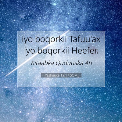 Picture 07 - Yashuuca 12:17 SOM - iyo boqorkii Tafuu'ax iyo boqorkii - Bible Verse Picture