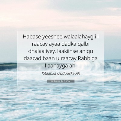 Picture 07 - Yashuuca 14:8 SOM - Habase yeeshee walaalahaygii i raacay ayaa dadka - Bible Verse Picture