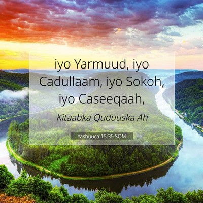 Picture 07 - Yashuuca 15:35 SOM - iyo Yarmuud, iyo Cadullaam, iyo Sokoh, iyo - Bible Verse Picture