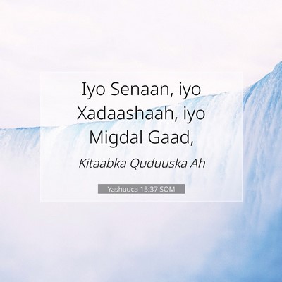 Picture 07 - Yashuuca 15:37 SOM - Iyo Senaan, iyo Xadaashaah, iyo Migdal - Bible Verse Picture