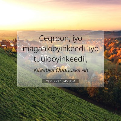 Picture 07 - Yashuuca 15:45 SOM - Ceqroon, iyo magaalooyinkeedii iyo - Bible Verse Picture