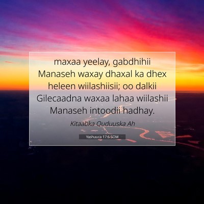 Picture 07 - Yashuuca 17:6 SOM - maxaa yeelay, gabdhihii Manaseh waxay dhaxal ka - Bible Verse Picture