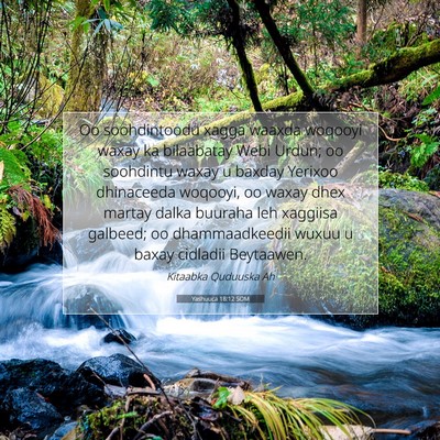 Picture 07 - Yashuuca 18:12 SOM - Oo soohdintoodu xagga waaxda woqooyi waxay ka - Bible Verse Picture