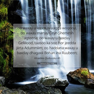 Picture 07 - Yashuuca 18:17 SOM - oo waxay u leexatay xagga woqooyi, oo waxay - Bible Verse Picture