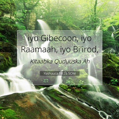 Picture 07 - Yashuuca 18:25 SOM - iyo Gibecoon, iyo Raamaah, iyo - Bible Verse Picture