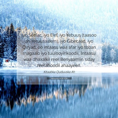 Picture 07 - Yashuuca 18:28 SOM - iyo Seelac, iyo Elef, iyo Yebuus (taasoo ah - Bible Verse Picture
