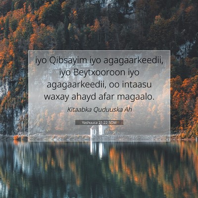 Picture 07 - Yashuuca 21:22 SOM - iyo Qibsayim iyo agagaarkeedii, iyo Beytxooroon - Bible Verse Picture