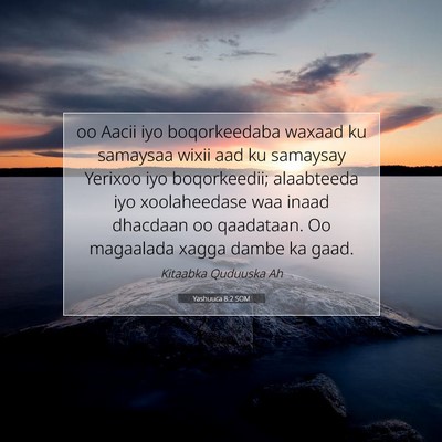 Picture 07 - Yashuuca 8:2 SOM - oo Aacii iyo boqorkeedaba waxaad ku samaysaa - Bible Verse Picture