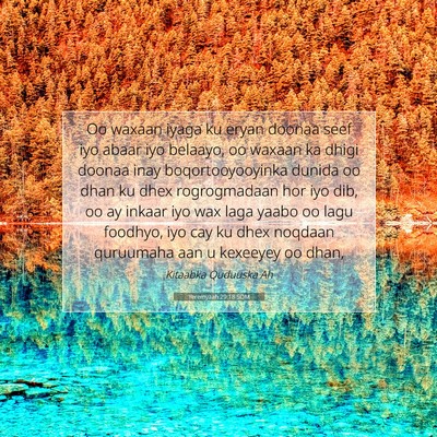 Picture 07 - Yeremyaah 29:18 SOM - Oo waxaan iyaga ku eryan doonaa seef iyo abaar - Bible Verse Picture