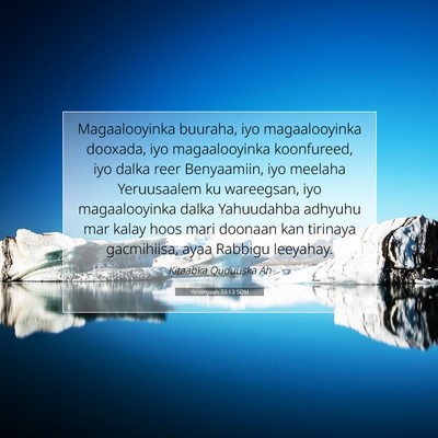 Picture 07 - Yeremyaah 33:13 SOM - Magaalooyinka buuraha, iyo magaalooyinka dooxada, - Bible Verse Picture