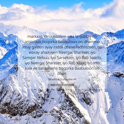Picture 07 - Yeremyaah 39:3 SOM - markaas Yeruusaalem waa la qabtay oo amiirradii - Bible Verse Picture