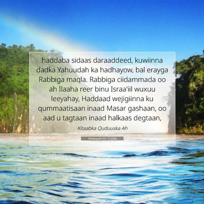 Picture 07 - Yeremyaah 42:15 SOM - haddaba sidaas daraaddeed, kuwiinna dadka - Bible Verse Picture