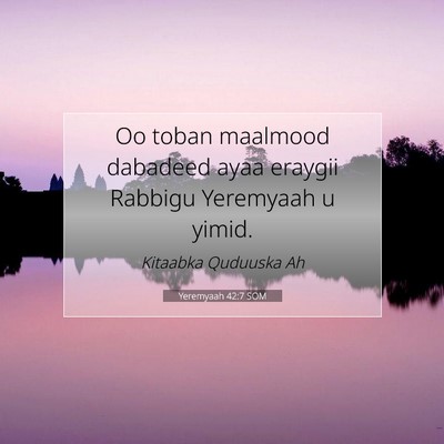 Picture 07 - Yeremyaah 42:7 SOM - Oo toban maalmood dabadeed ayaa eraygii Rabbigu - Bible Verse Picture