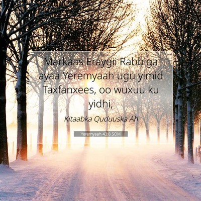 Picture 07 - Yeremyaah 43:8 SOM - Markaas Eraygii Rabbiga ayaa Yeremyaah ugu yimid - Bible Verse Picture