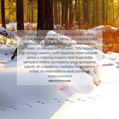 Picture 07 - Yeremyaah 44:25 SOM - Rabbiga ciidammada oo ah Ilaaha reer binu - Bible Verse Picture