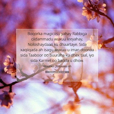 Picture 07 - Yeremyaah 46:18 SOM - Boqorka magiciisu yahay Rabbiga ciidammadu wuxuu - Bible Verse Picture
