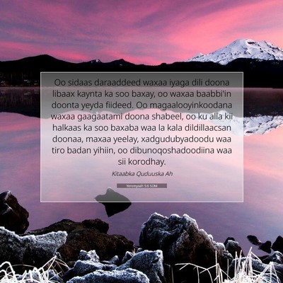 Picture 07 - Yeremyaah 5:6 SOM - Oo sidaas daraaddeed waxaa iyaga dili doona - Bible Verse Picture