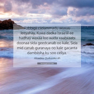 Picture 07 - Yeremyaah 6:9 SOM - Rabbigii ciidammadu wuxuu leeyahay, Kuwa dadka - Bible Verse Picture