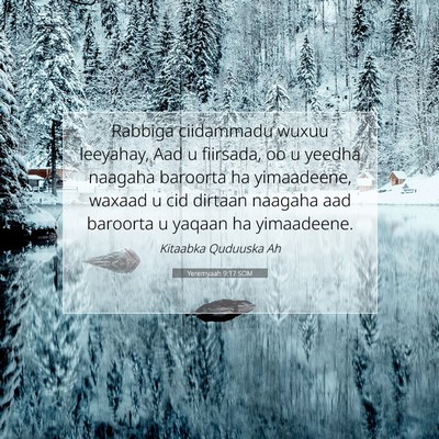 Picture 07 - Yeremyaah 9:17 SOM - Rabbiga ciidammadu wuxuu leeyahay, Aad u - Bible Verse Picture