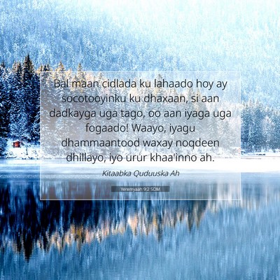Picture 07 - Yeremyaah 9:2 SOM - Bal maan cidlada ku lahaado hoy ay socotooyinku - Bible Verse Picture