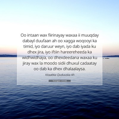 Picture 07 - Yexesqeel 1:4 SOM - Oo intaan wax fiirinayay waxaa ii muuqday dabayl - Bible Verse Picture