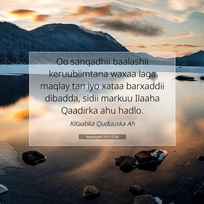 Picture 07 - Yexesqeel 10:5 SOM - Oo sanqadhii baalashii keruubiimtana waxaa laga - Bible Verse Picture