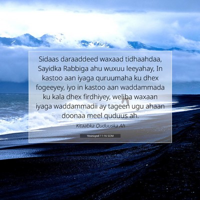 Picture 07 - Yexesqeel 11:16 SOM - Sidaas daraaddeed waxaad tidhaahdaa, Sayidka - Bible Verse Picture
