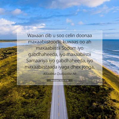 Picture 07 - Yexesqeel 16:53 SOM - Waxaan dib u soo celin doonaa maxaabiistoodii, - Bible Verse Picture