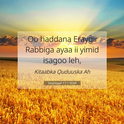 Picture 07 - Yexesqeel 17:1 SOM - Oo haddana Eraygii Rabbiga ayaa ii yimid isagoo - Bible Verse Picture