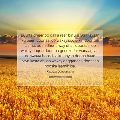 Picture 07 - Yexesqeel 17:23 SOM - Buurta dheer oo dalka reer binu Israa'iil ayaan - Bible Verse Picture