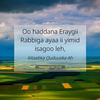 Picture 07 - Yexesqeel 18:1 SOM - Oo haddana Eraygii Rabbiga ayaa ii yimid isagoo - Bible Verse Picture