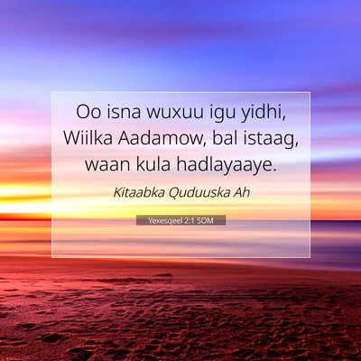 Picture 07 - Yexesqeel 2:1 SOM - Oo isna wuxuu igu yidhi, Wiilka Aadamow, bal - Bible Verse Picture