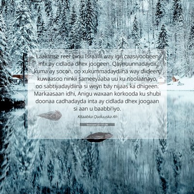 Picture 07 - Yexesqeel 20:13 SOM - Laakiinse reer binu Israa'iil way igu - Bible Verse Picture