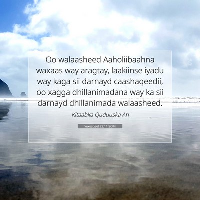 Picture 07 - Yexesqeel 23:11 SOM - Oo walaasheed Aaholiibaahna waxaas way aragtay, - Bible Verse Picture