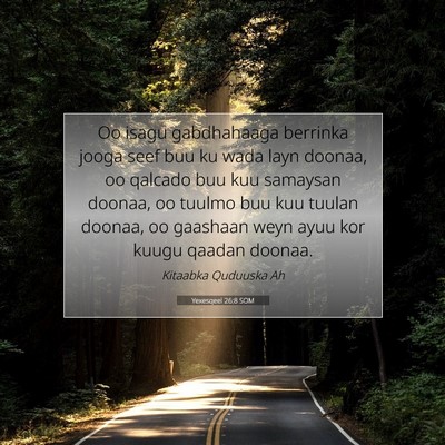 Picture 07 - Yexesqeel 26:8 SOM - Oo isagu gabdhahaaga berrinka jooga seef buu ku - Bible Verse Picture