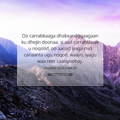Picture 07 - Yexesqeel 3:26 SOM - Oo carrabkaaga dhabxanaggaagaan ku dhejin doonaa, - Bible Verse Picture