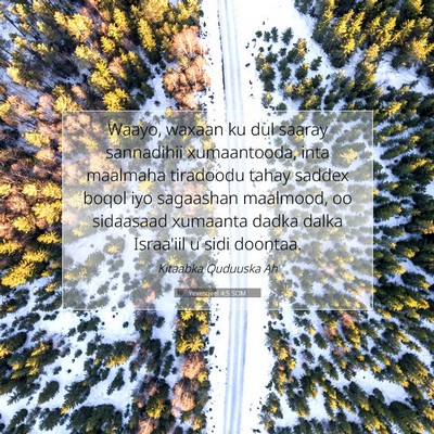 Picture 07 - Yexesqeel 4:5 SOM - Waayo, waxaan ku dul saaray sannadihii - Bible Verse Picture