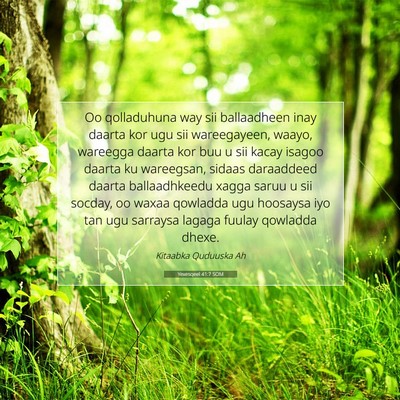 Picture 07 - Yexesqeel 41:7 SOM - Oo qolladuhuna way sii ballaadheen inay daarta - Bible Verse Picture