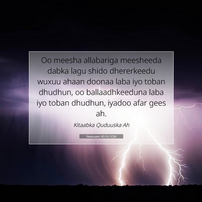 Picture 07 - Yexesqeel 43:16 SOM - Oo meesha allabariga meesheeda dabka lagu shido - Bible Verse Picture