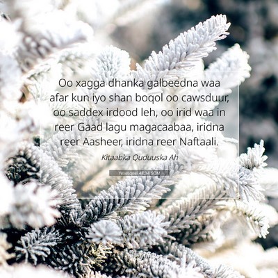 Picture 07 - Yexesqeel 48:34 SOM - Oo xagga dhanka galbeedna waa afar kun iyo shan - Bible Verse Picture