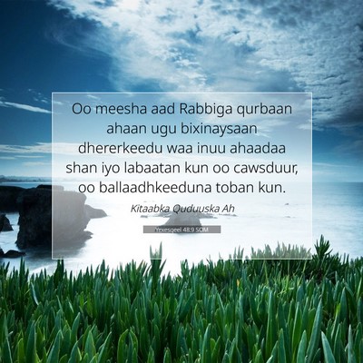 Picture 07 - Yexesqeel 48:9 SOM - Oo meesha aad Rabbiga qurbaan ahaan ugu - Bible Verse Picture